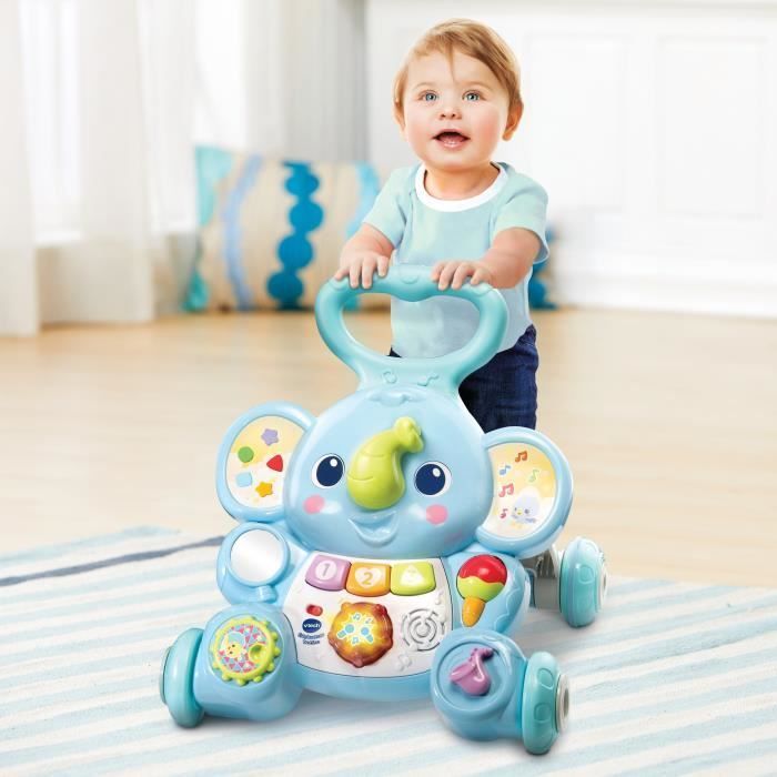 Andador para bebé VTech - Trottino Elefante - Con freno - Azul