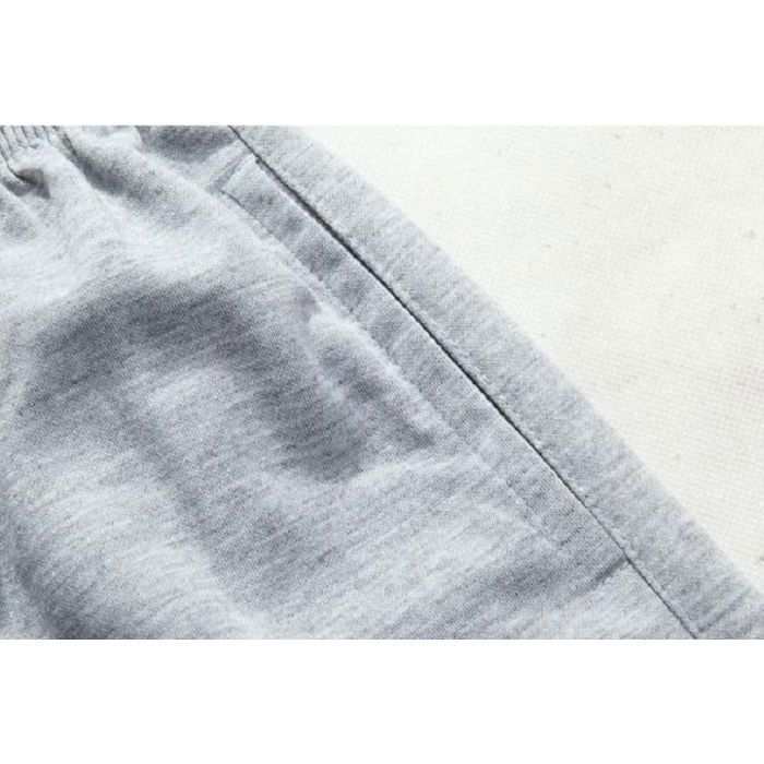 Pantalones deportivos rectos de talla grande para hombre, ropa de hombre - Negro