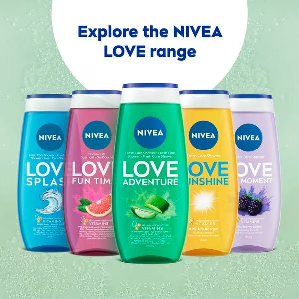 NIVEA „Love Adventure“ dušo želė<br>250 ml – normaliai odai