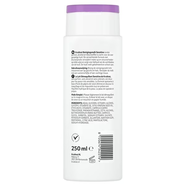 Kruidvat Sensitive mlijeko za čišćenje<br>250ml - Osjetljiva koža