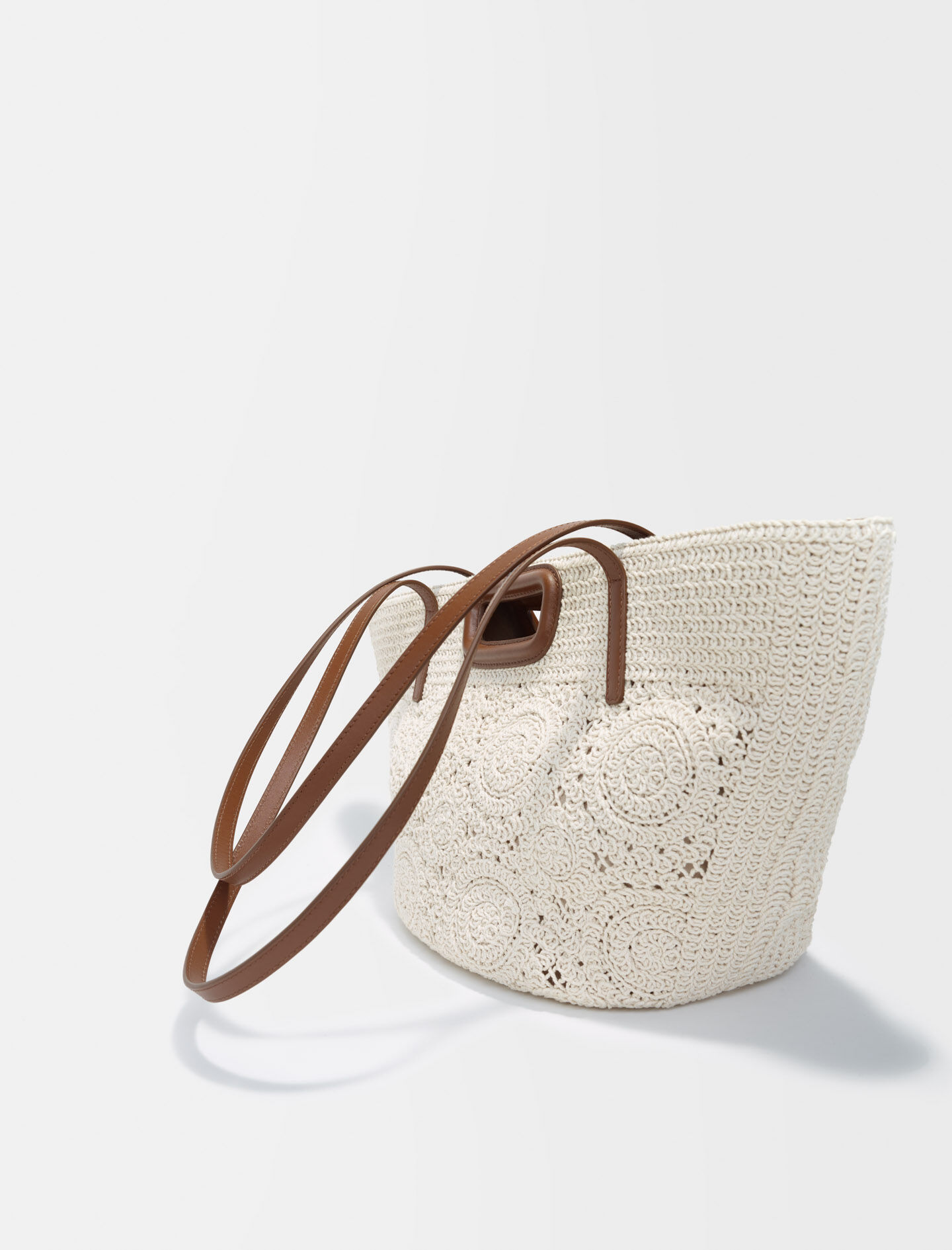 Macramé mand - Tabak