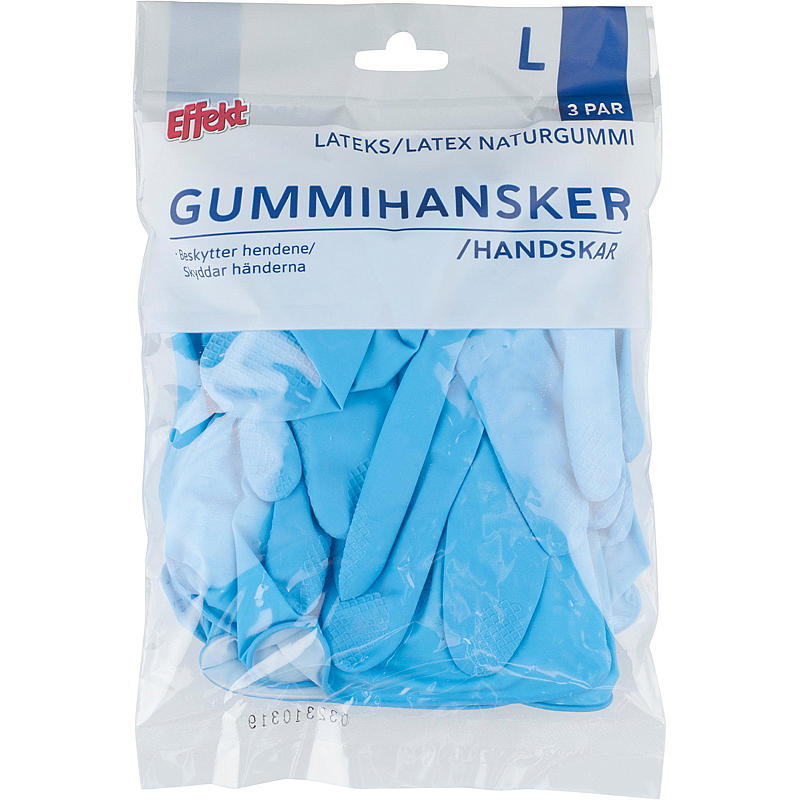Effect rubberen handschoenen 3 paar L Effect