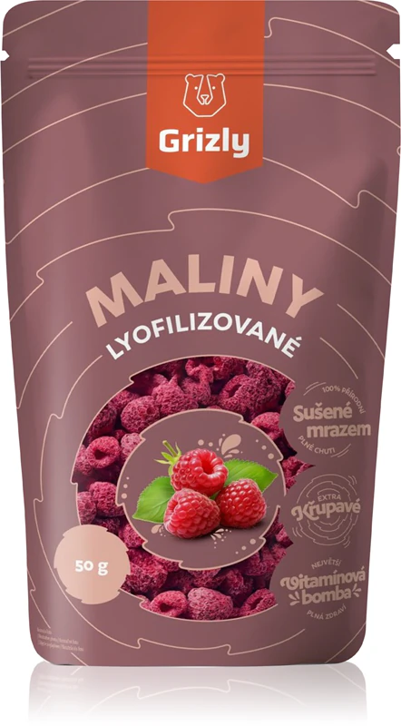 Grizly Frambozen Gevriesdroogd Gedroogd Fruit