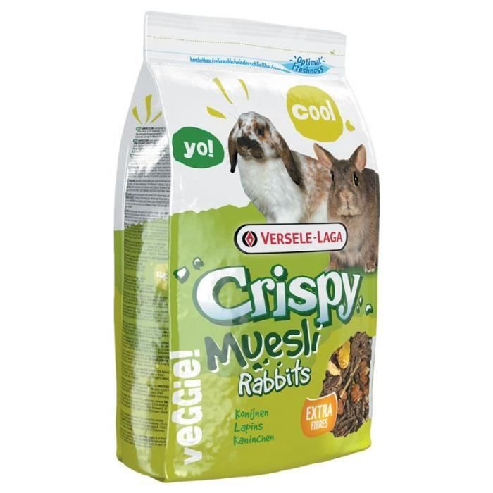 Nourriture pour rongeurs - VERSELE-LAGA - Crispy Muesli - 2,75kg - Mélange complet - Lapin