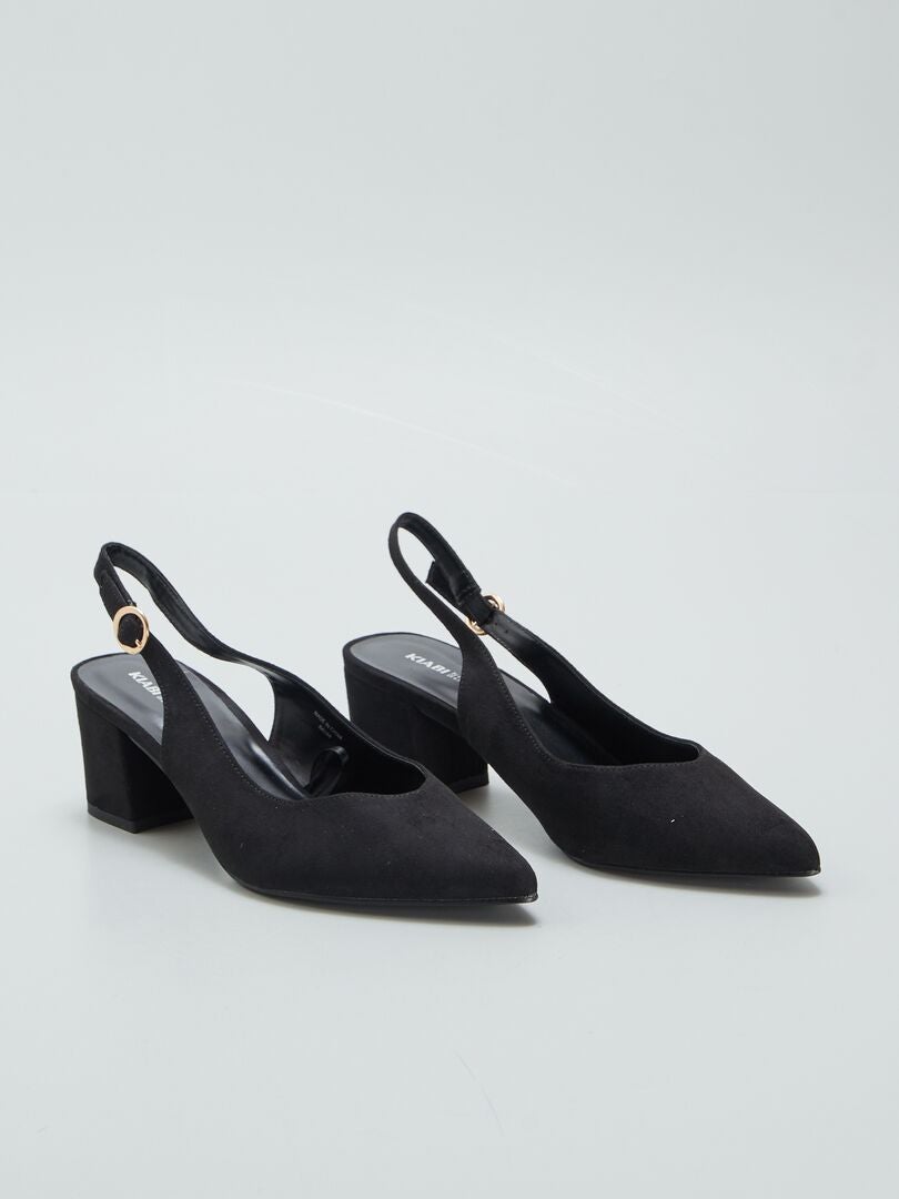 Escote de color liso - NEGRO