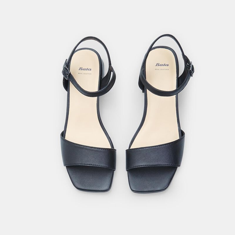 BATA damessandalen met hak van leer
