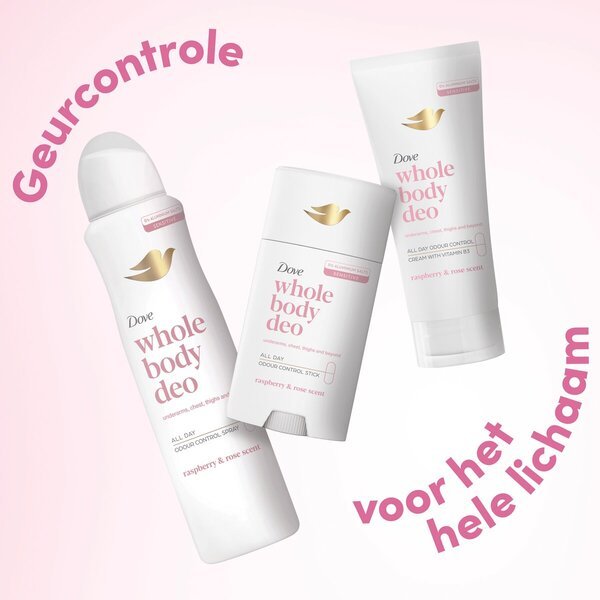 Dove dezodorant v tyčinke na celé telo s malinou a ružou 75 ml