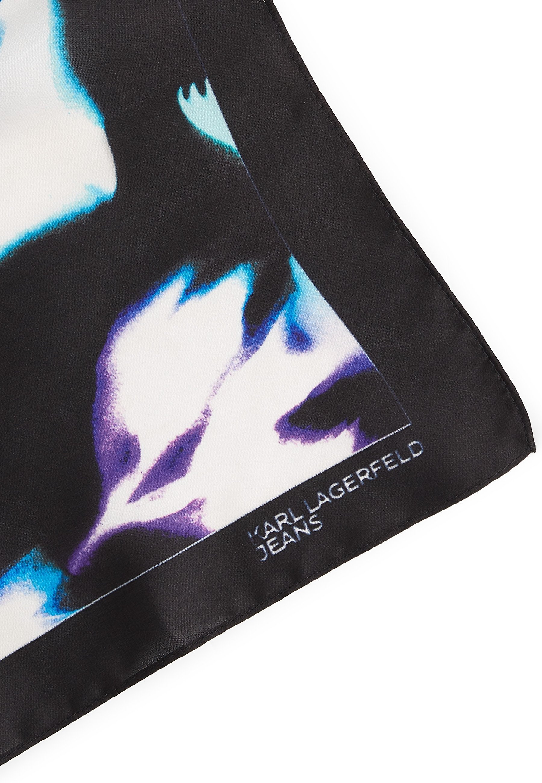 Karl Lagerfeld Jeans FLOWER BANDANA UNISEX - Foulard - black