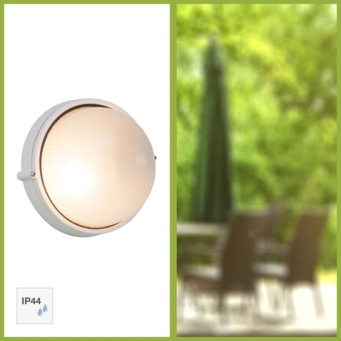 Applique da esterno - BRILLIANT - SILVESTER - Vetro e metallo - Bianco - E27 - 1 x 60 W IP44