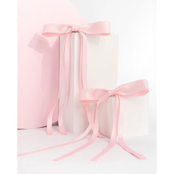 Brushworks Satin Hair Bow Duo – Ροζ
