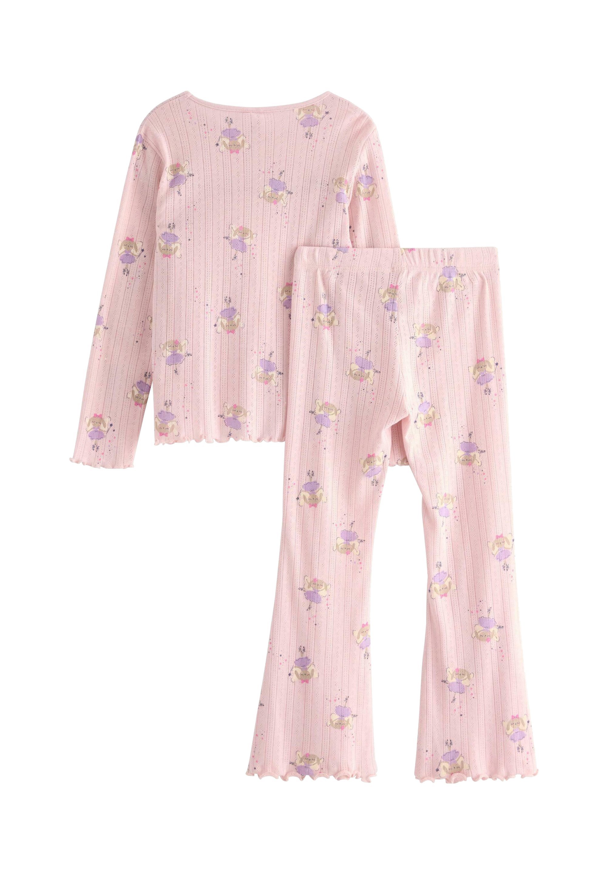 Lindex FLARE POINTELLE SET - Pyjamaset - lichtroze
