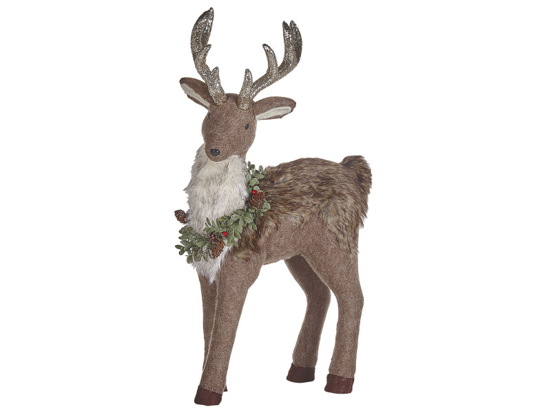 Figurka świąteczna 70 cm renifer brązowy
