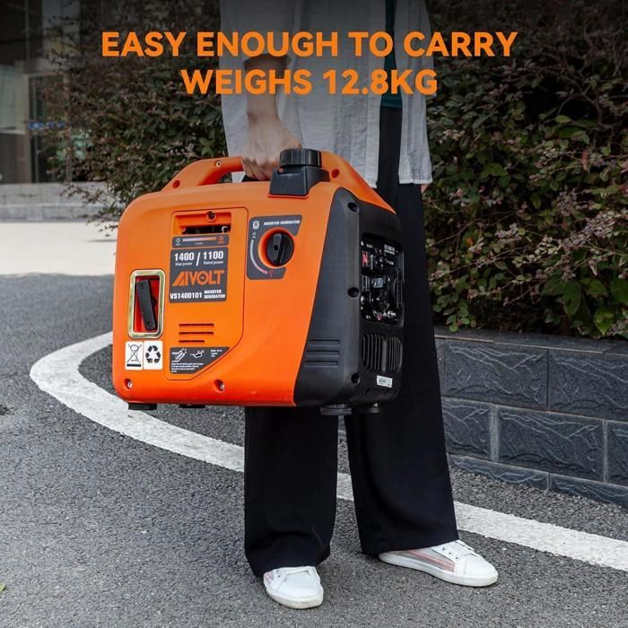 Generator - BAZARLAND30 - 1400W - Silent - AC 230V/DC 12V/USB Outlets - Portable