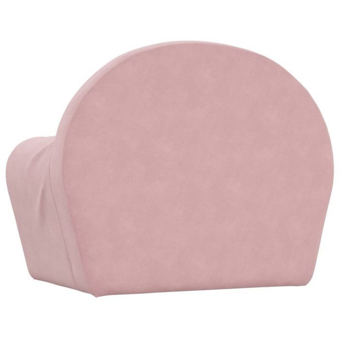 vidaXL Canapé-lit pour enfants rose peluche douce 356997