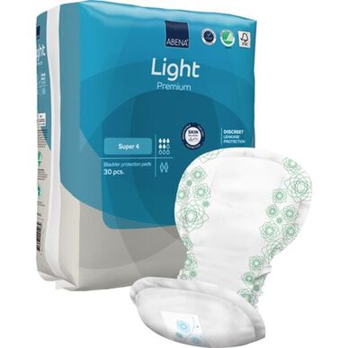 Abena Light Premium Discreet Single Wrap Super 4 Huomaamattomat ja hengittävät päiväsuojat 30 kpl 30 kpl