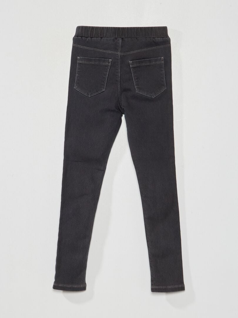 Joggingbroek met elastische tailleband - ZWART