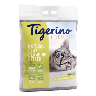 Tigerino Premium -kissanhiekka – sitruunaruohon tuoksuinen