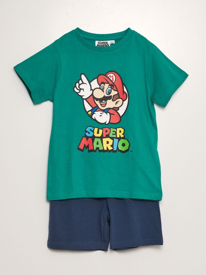 Piżama krótka Super Mario – 2 sztuki – NIEBIESKA