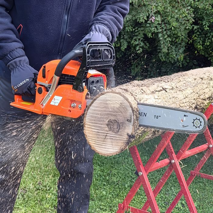 GT GARDEN - Motosierra de gasolina de 62 cc, 3,5 CV, espada de 45 cm, 2 cadenas