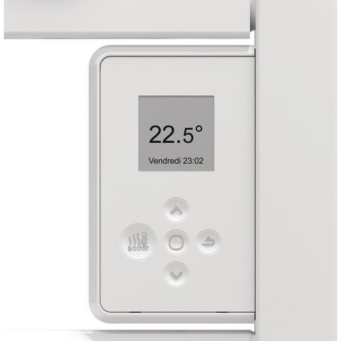 Calentador de toallas eléctrico con ventilador – MARAPI TOUCHSCREEN WHITE - 1750 W – Vertical – Lleno de líquido – Termostato electrónico