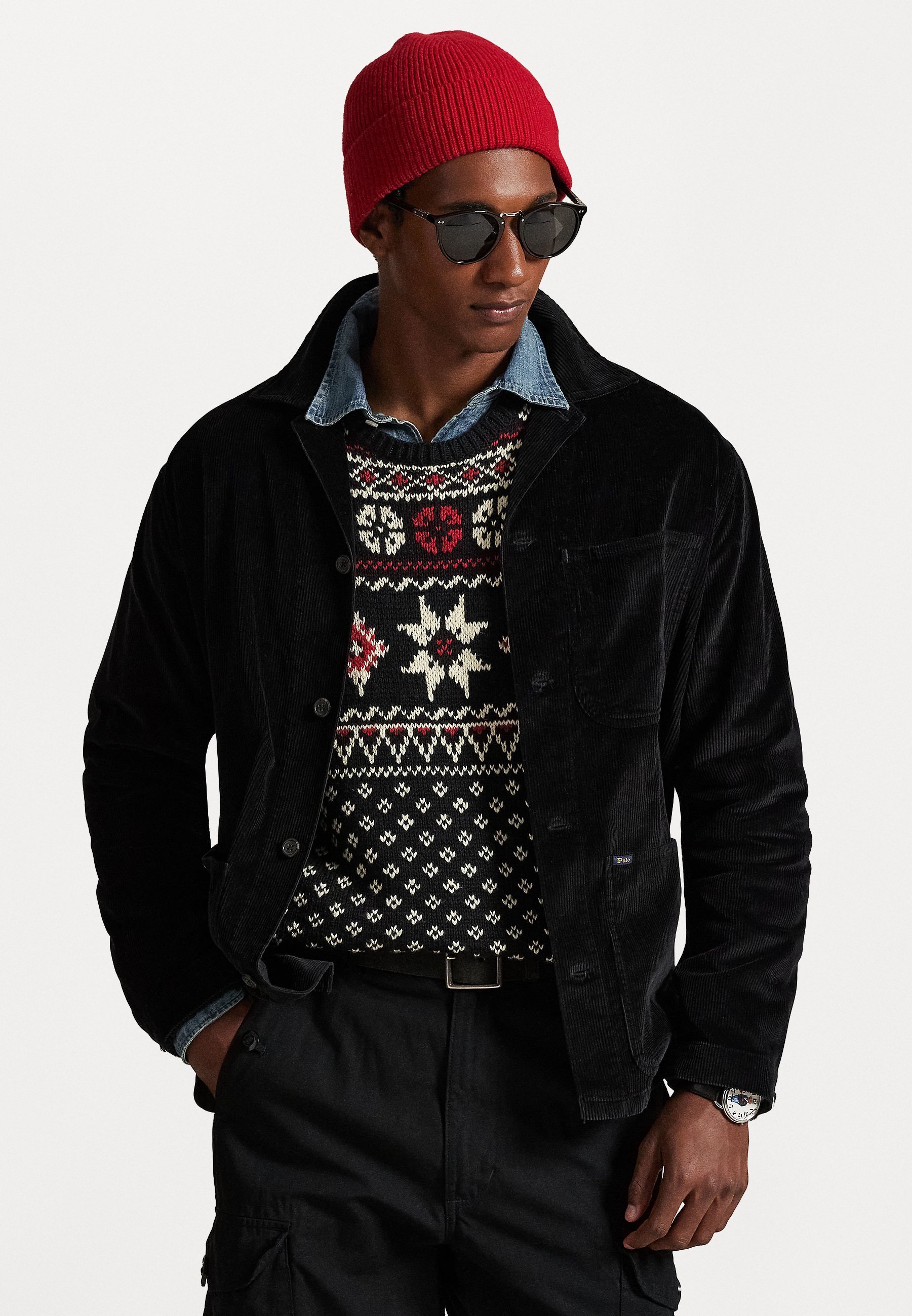 Polo Ralph Lauren corduroy utility overshirt - Licht jack - zwart