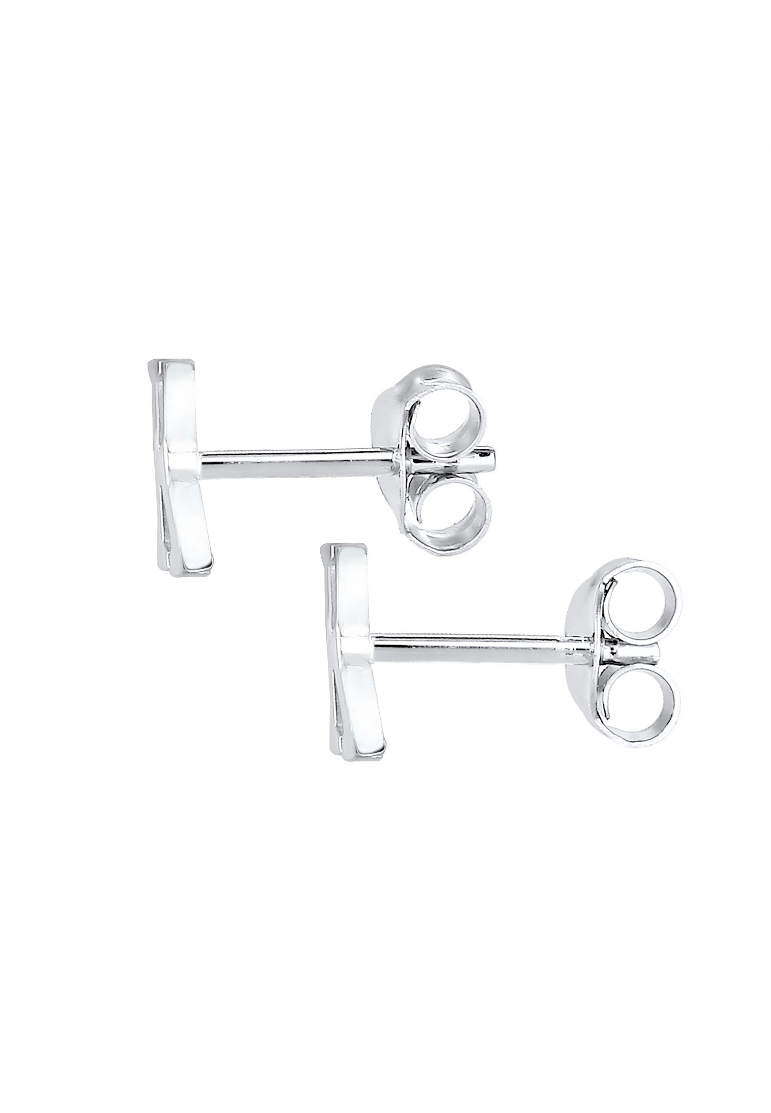 Elli Lettre K Clous d'Oreilles Femme - (925/1000) Argent
