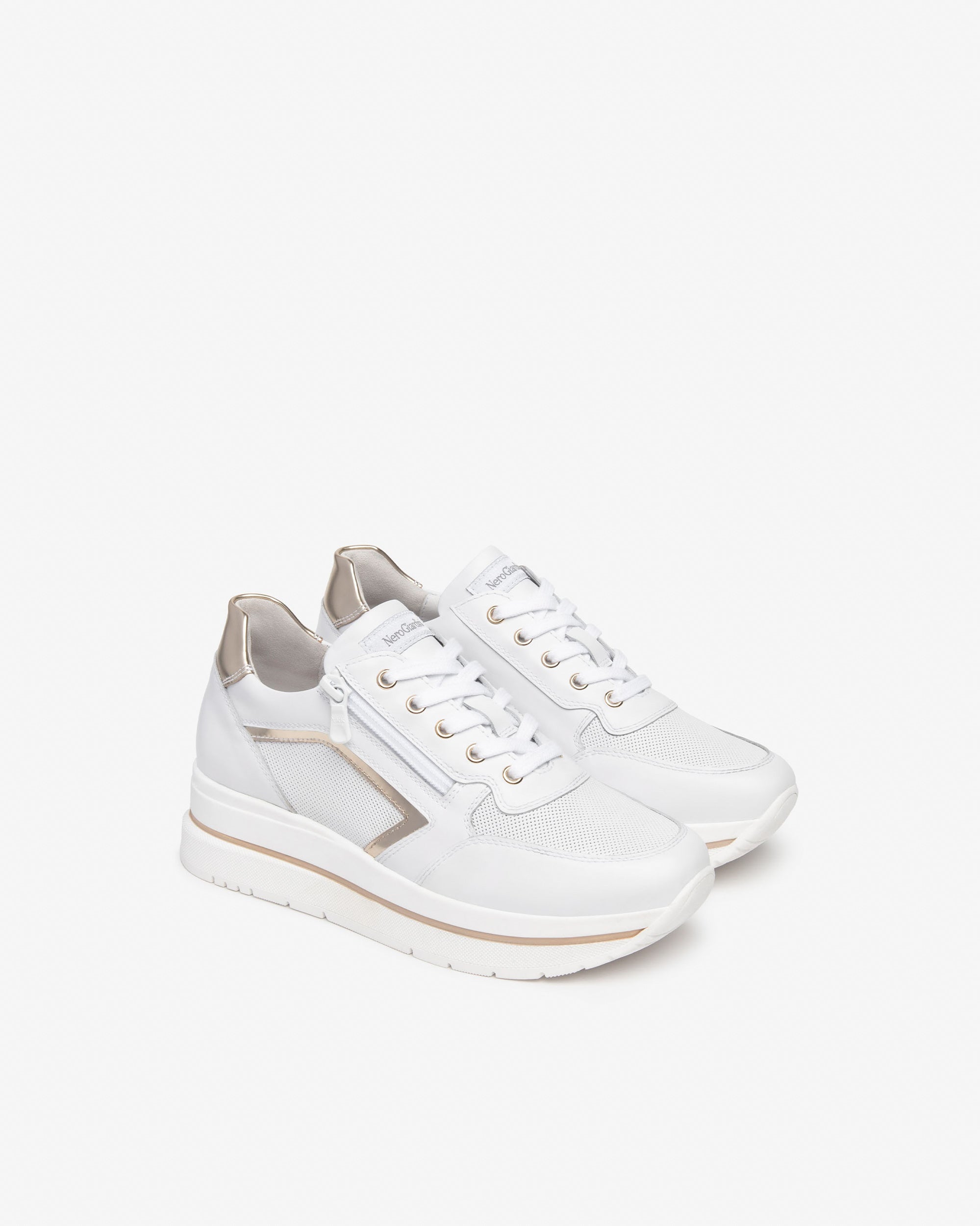  Damen-Sneaker aus Leder und Funktionsmaterial