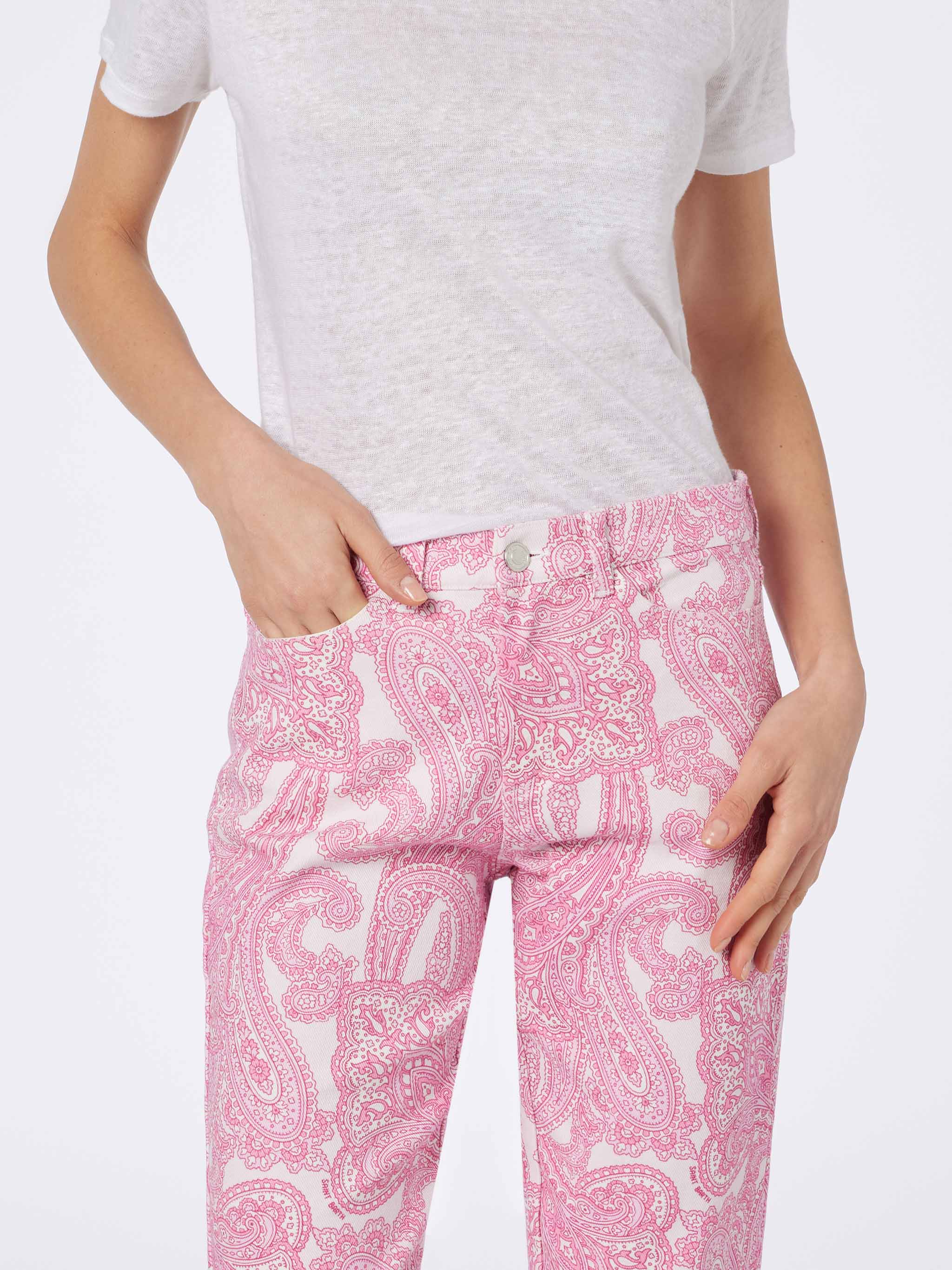 Belleville Pink Paisley Print Dame Denim