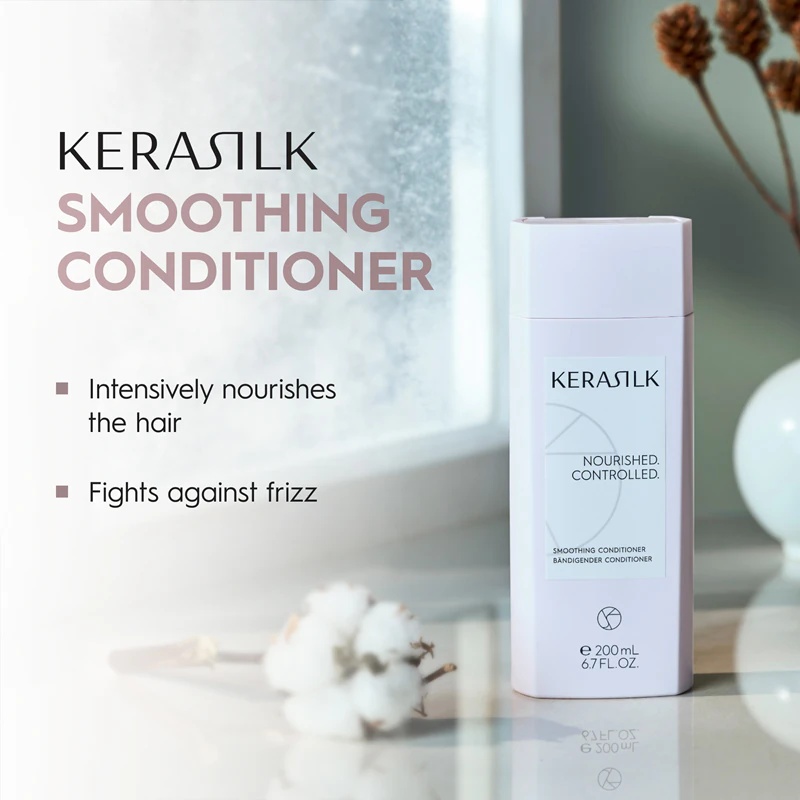 Darilni set za glajenje KERASILK Essentials za neubogljive in skodrane lase