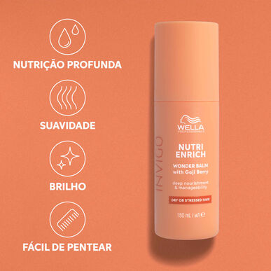 Wella Professionals Invigo Nutri Enrich Wonder Balm nenuplaunamas balzamas sausiems plaukams 150ml