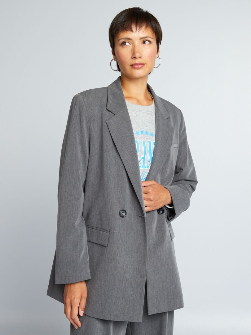 Blazer oversized - CINZA