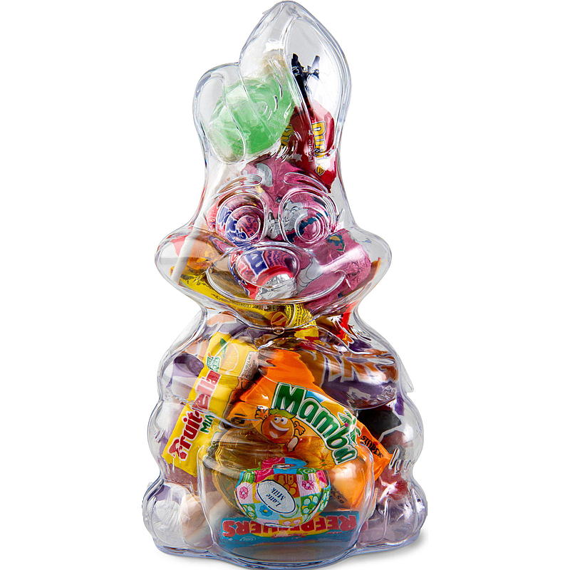 Conejo de Pascua KnallGood 265 g, con dulces