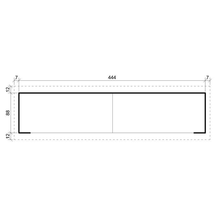 Double Abri Bûches 4 m² - Abri pour bois de chauffage - 112 x 450 cm - Timbela M203 - range bûches extérieur