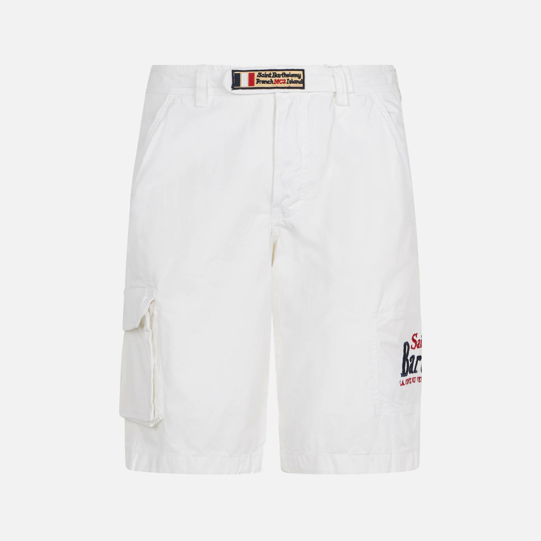 Bermuda cargo blanc avec poches