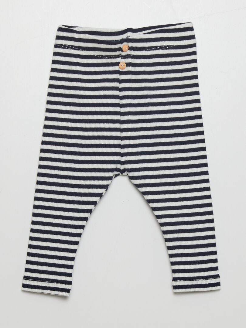 Lange legging met print - BLAUW