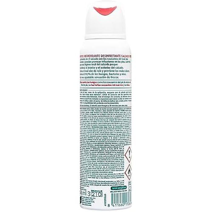 Déodorant chaussures - SANYTOL - Spray 150 ml - Élimine les odeurs - Désinfectant - 99,9 % d'efficacité