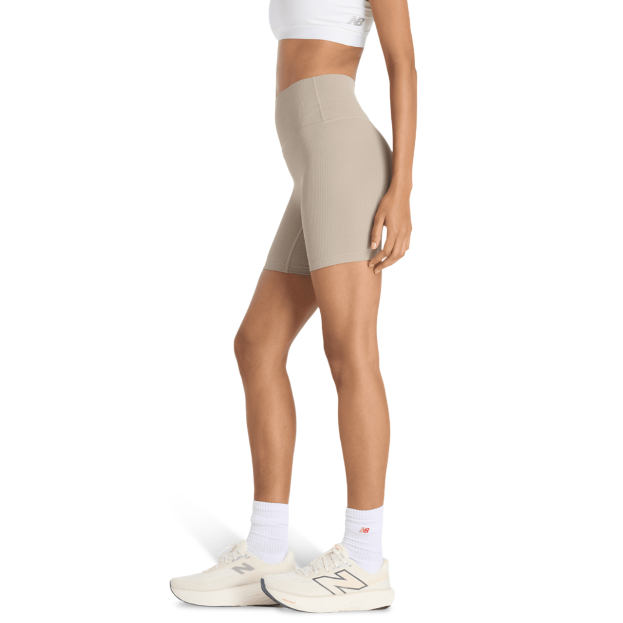 New Balance Ribbede Shorts med høj talje