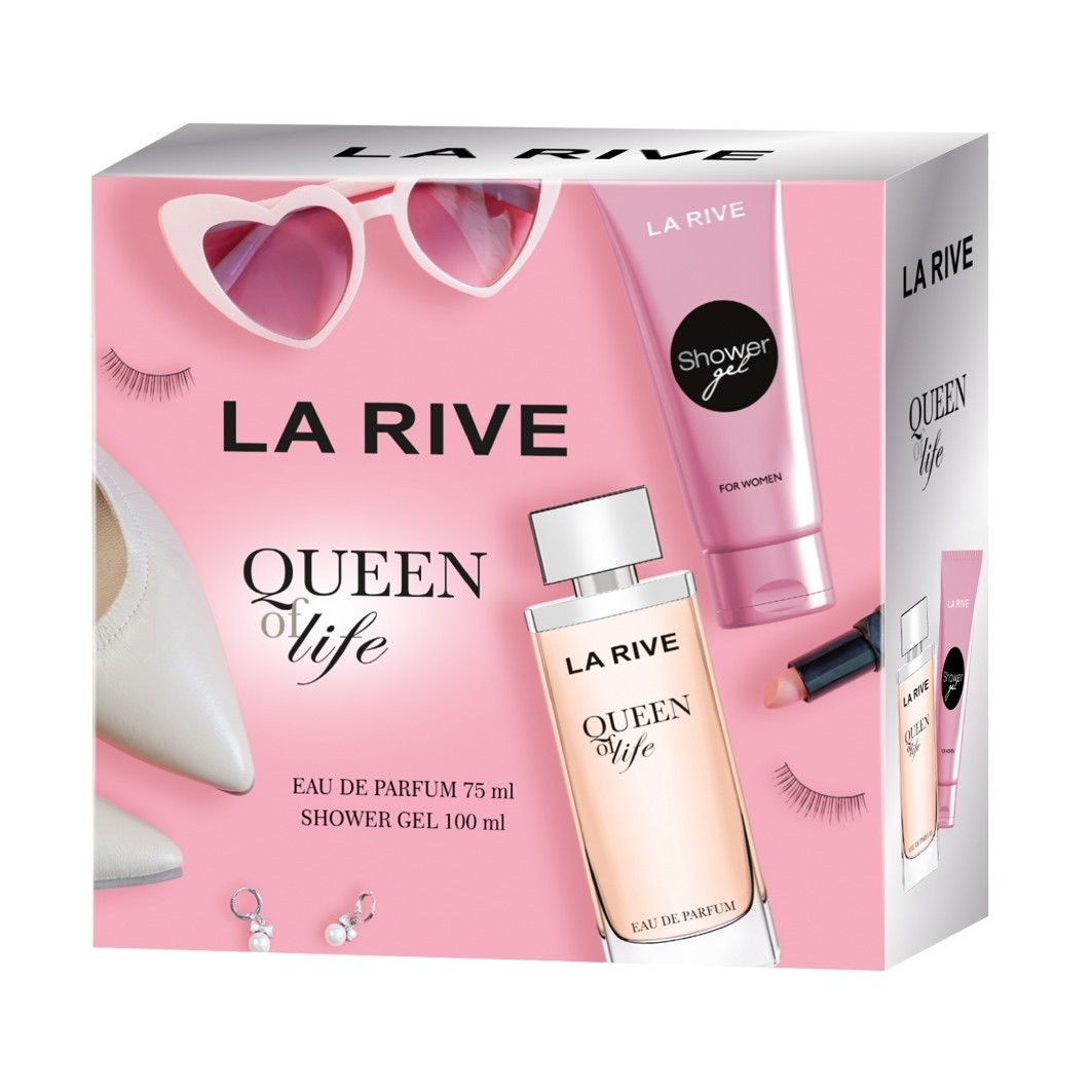 La Rive smaržu komplekts “Dzīves karaliene” 75 ml parfimērijas ūdens + 100 ml dušas želeja – 1 gab.