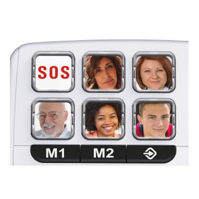 Téléphone filaire Senior - SWISSVOICE Xtra 1110 - Grandes touches, SOS, amplificateur d'écoute