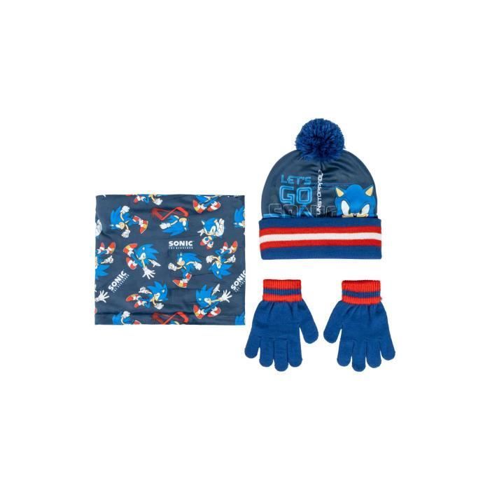 Ensemble d'accessoires d'hiver - CERDA - Sonic - Bonnet avec pompon - Snood - Gants assortis