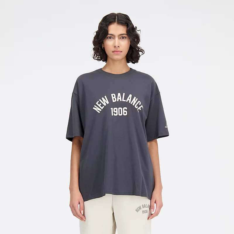 Tricou Essentials Varsity Oversized pentru femei - BLACKTOP