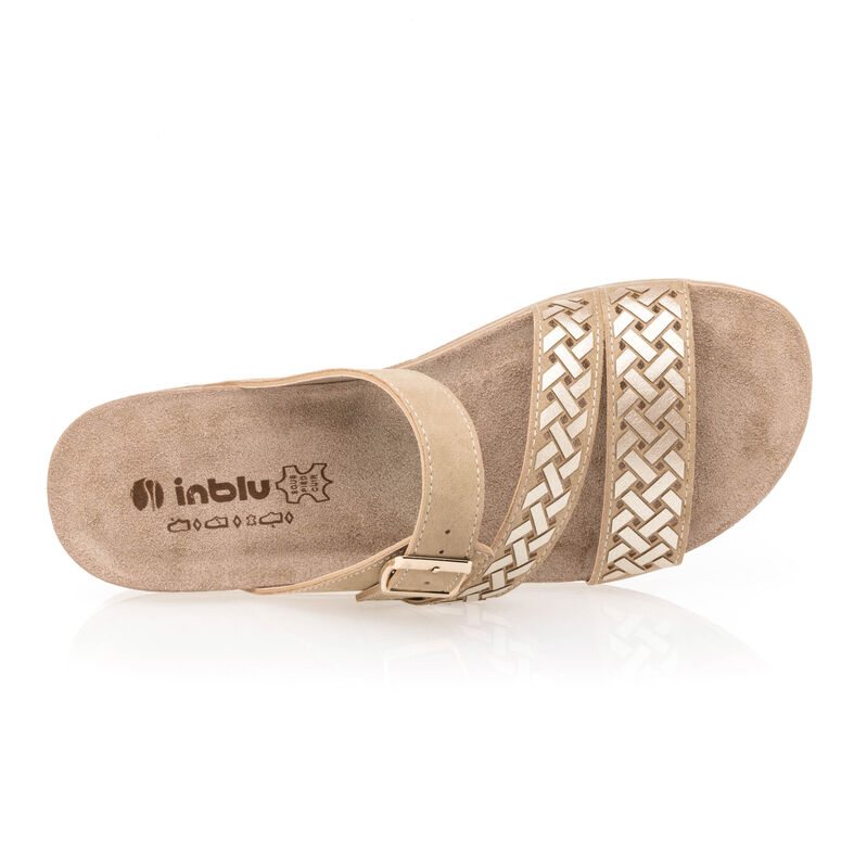 Zuecos/mules beige para mujer