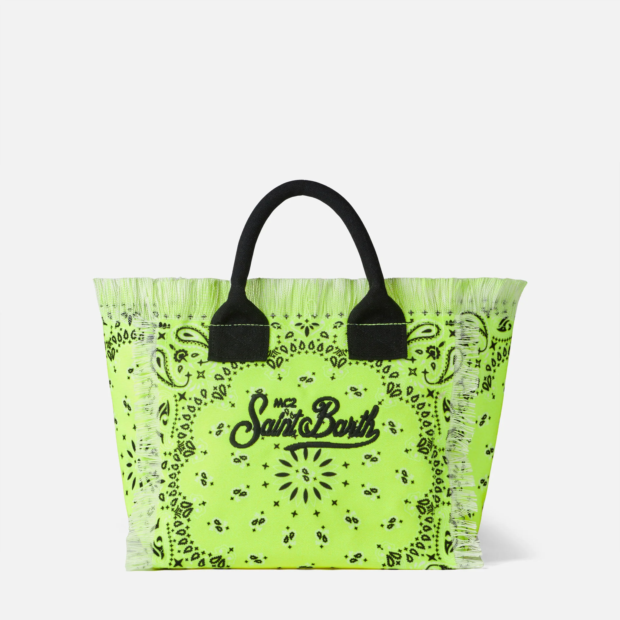 Neongele Colette-tas met bandana-print