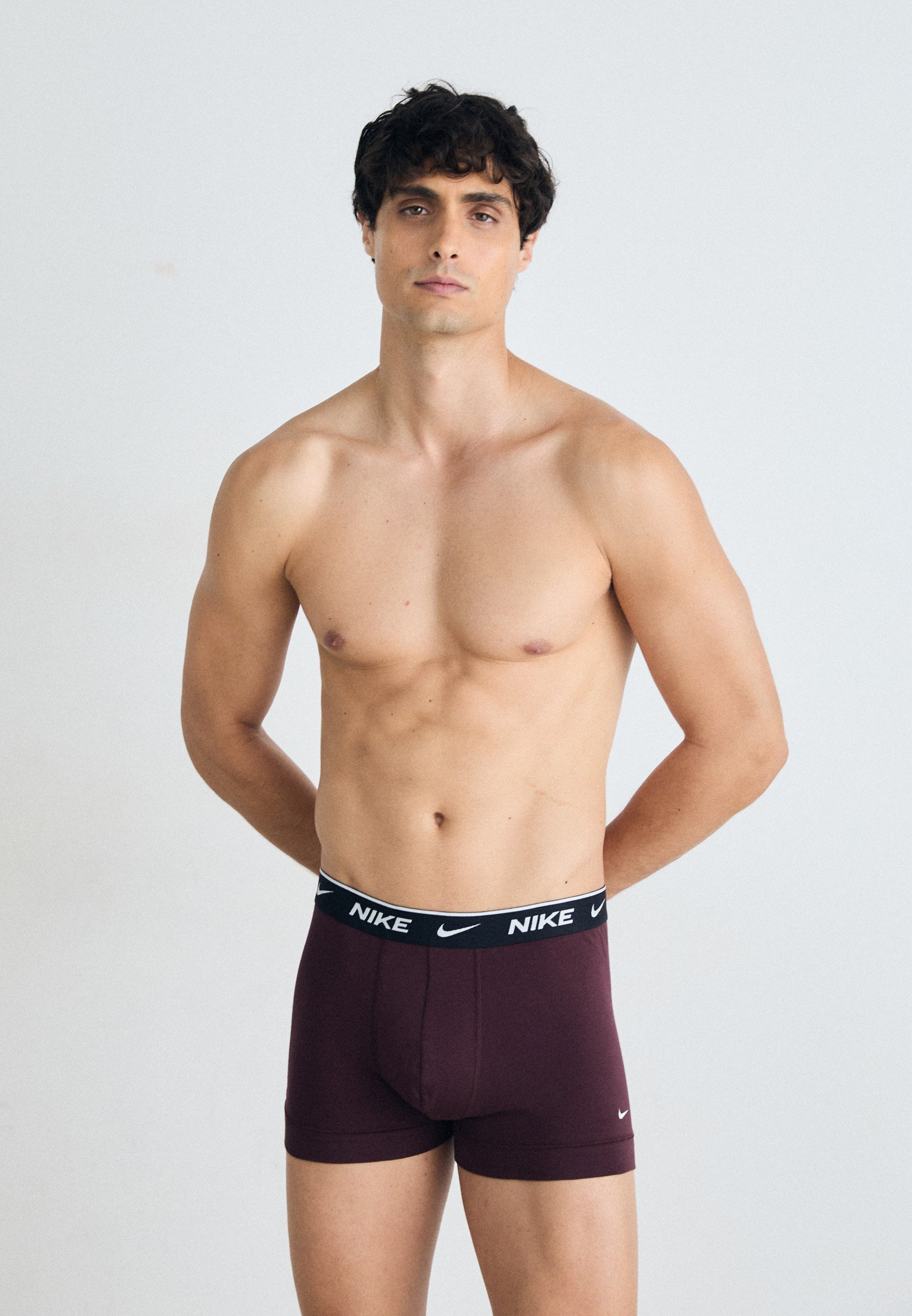 Slip Nike Underwear TRUNK PACK da 2 pezzi - blu uniforme/bordeaux effetto schiacciato