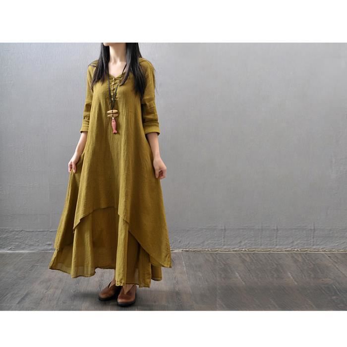 Vestido vintage de cuadros para mujer con bajo asimétrico, verde verano.