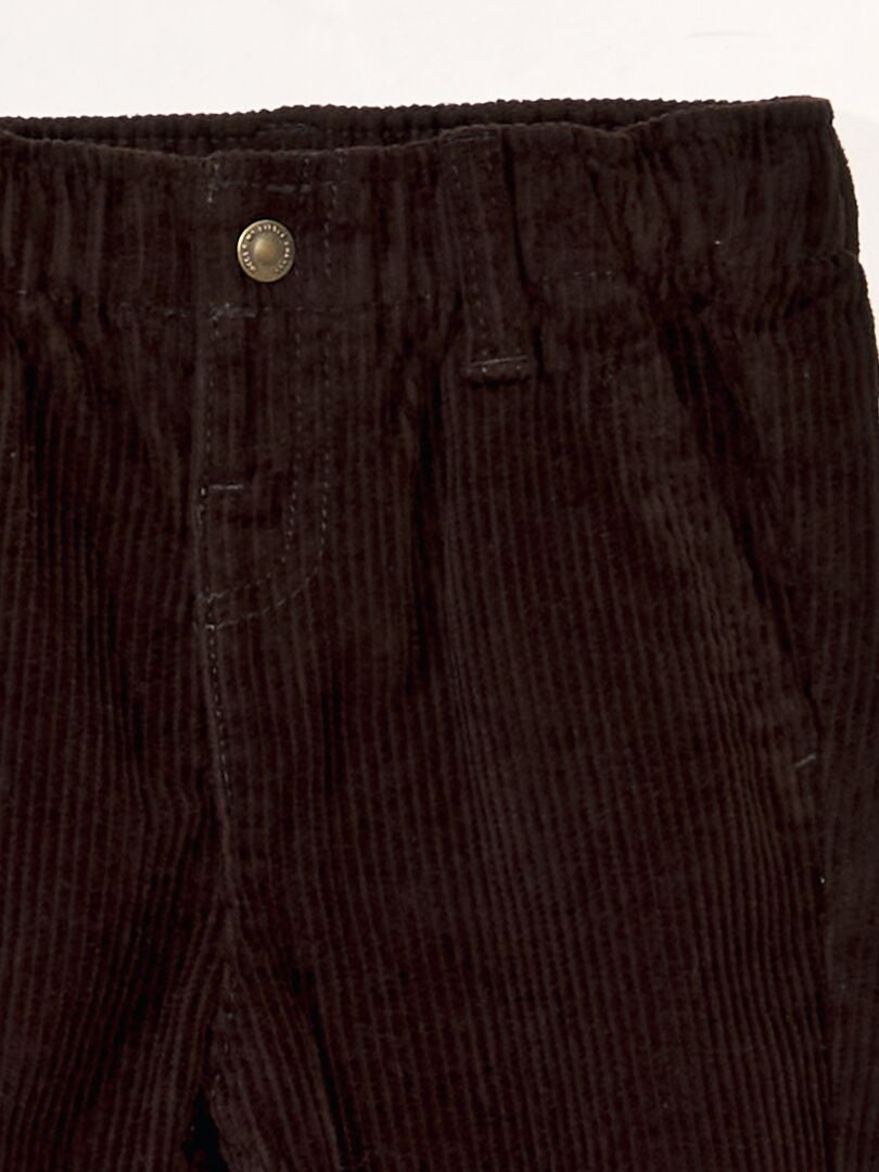 Fluwelen paperbag broek - bruin