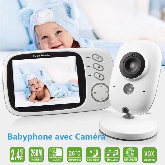 PIMPIMSKY Baby Monitor Camera 3.2” Wireless Baby Monitor with Color LCD Video, 2.4GHz Two-Way Communication, Night Vision