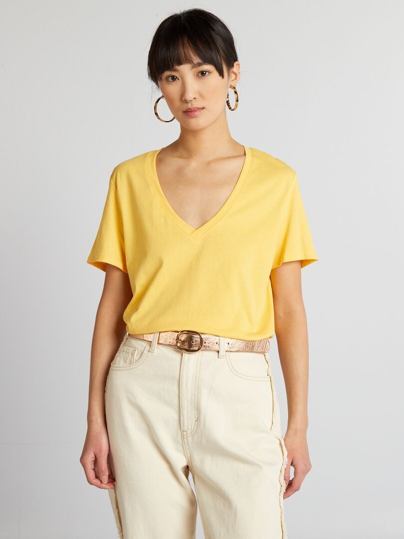 Camiseta básica - AMARILLA