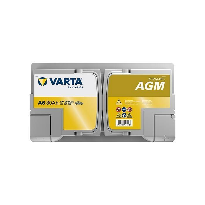 Batería VARTA A6 12V 80Ah 800A AGM XEV Ready