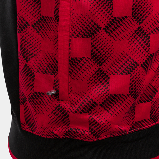  Chaqueta Con Capucha Joma Supernova Iii Negro Rojo